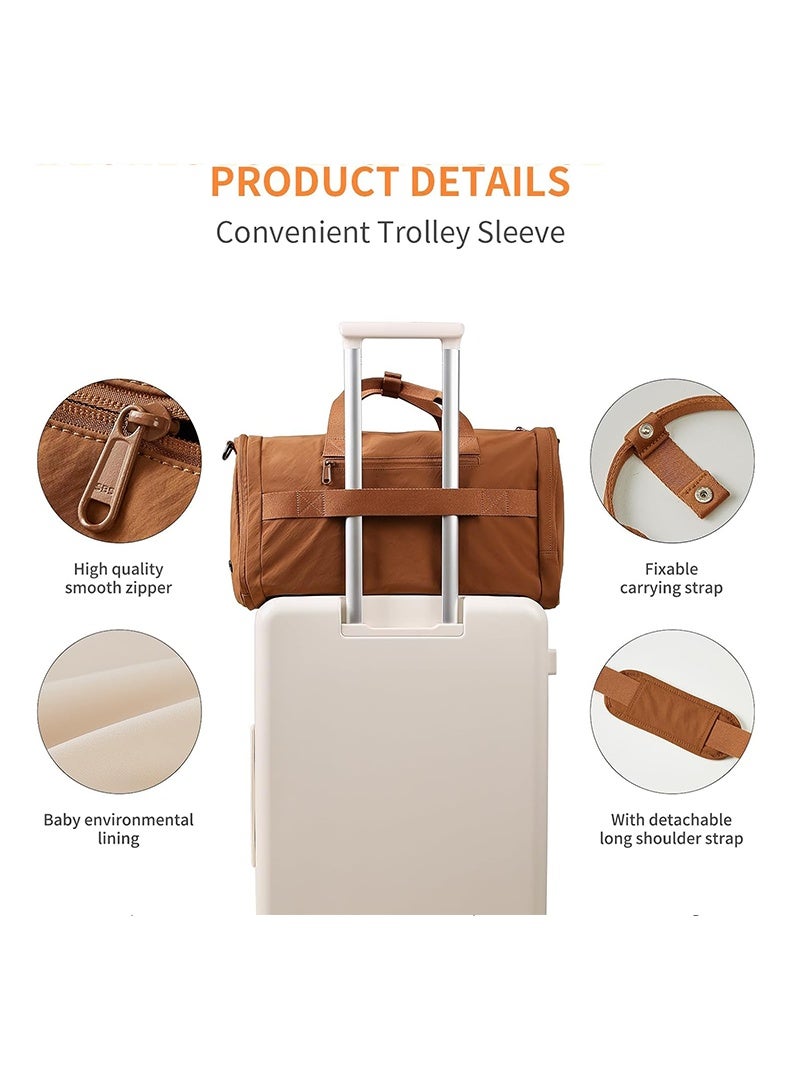 Auger Gym Bag Travel Duffel Bag Foldable Sports Luggage with Shoes Compartment Weekender Water-Resistant Workout bag for Men and Women Perfect for Gym Travel Short Trips - Image 4
